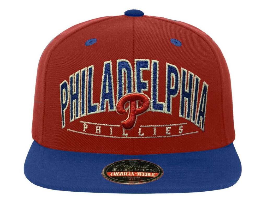 NWT Vintage American Needle Philadelphia Phillies MLB Arch Snapback Cap / Hat
